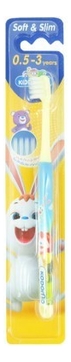 Зубная щетка от 0,5-3 лет Kodomo Toothbrush Soft & Slim (цвет в ассортименте)