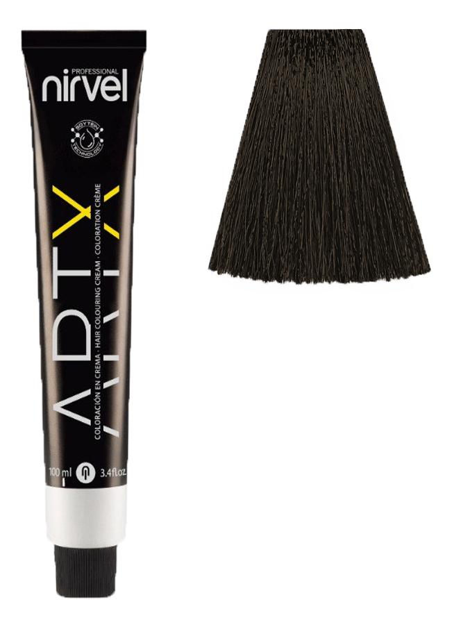 Краска для волос на основе протеинов пшеницы Color ARTX 100мл: 4 Средний каштановый фото