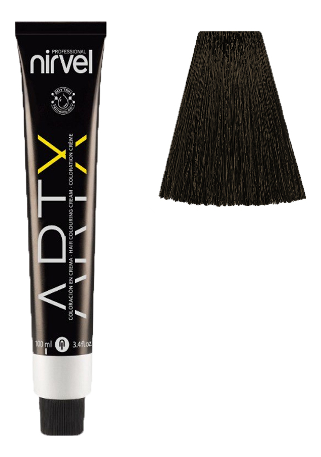 Купить Краска для волос на основе протеинов пшеницы Color ARTX 100мл: 4-71 Холодный коричневый средне-каштановый, Nirvel Professional