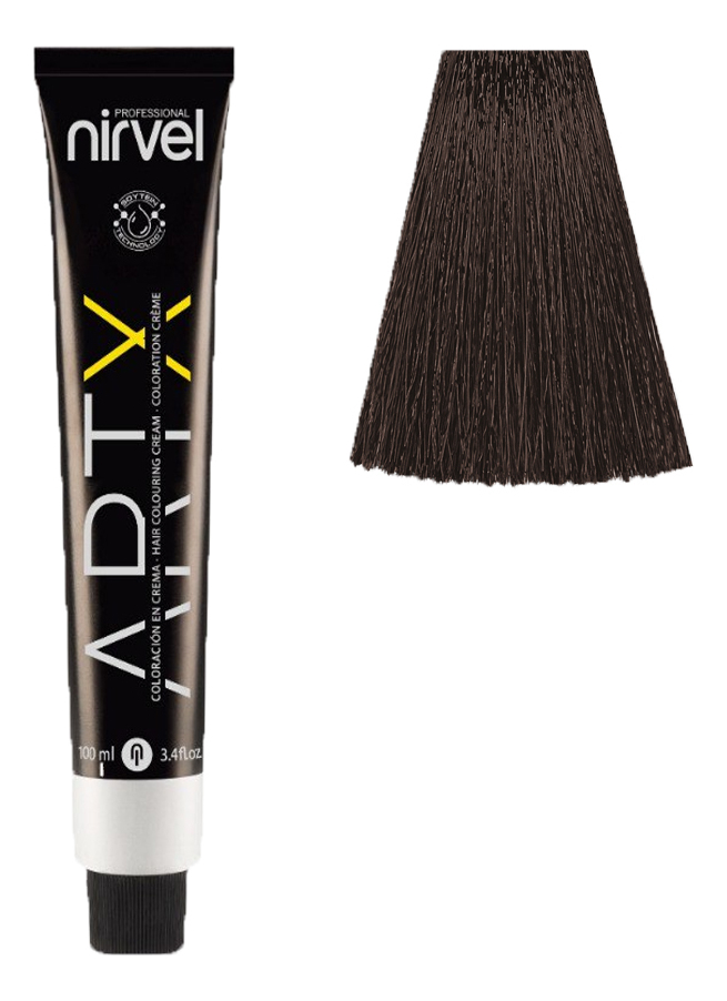 Краска для волос на основе протеинов пшеницы Color ARTX 100мл: 5-12 Светло каштановый пепельно-перламутровый