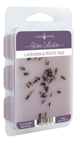 

Наполнитель для воскоплавов Лаванда и белый шалфей Artisan Melts Lavender & White Sage 75г