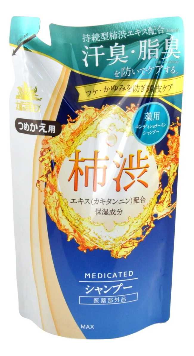 Купить Шампунь-кондиционер для волос с экстрактом хурмы Taiyo No Sachi EX Shampoo: Шампунь-кондиционер 350мл (сменный блок), MAX