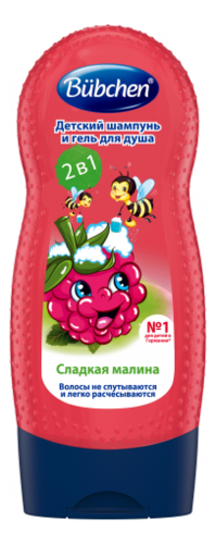

Детский шампунь-гель для волос и тела Сладкая малина Shampoo & Shower 230мл