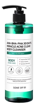 Очищающий гель для тела с кислотами AHA BHA PHA 30 Days Miracle Acne Clear Body Cleanser 400мл