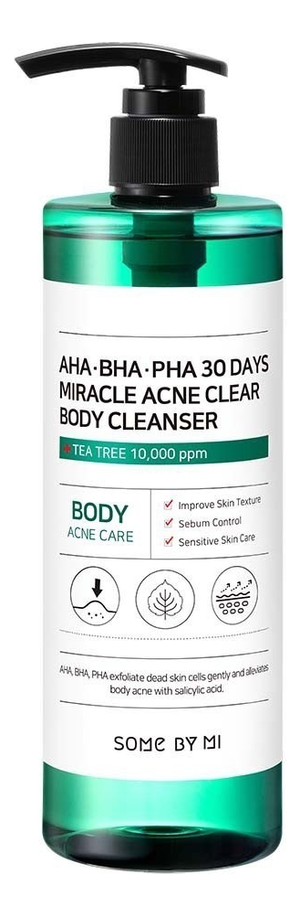 

Очищающий гель для тела с кислотами AHA BHA PHA 30 Days Miracle Acne Clear Body Cleanser 400мл