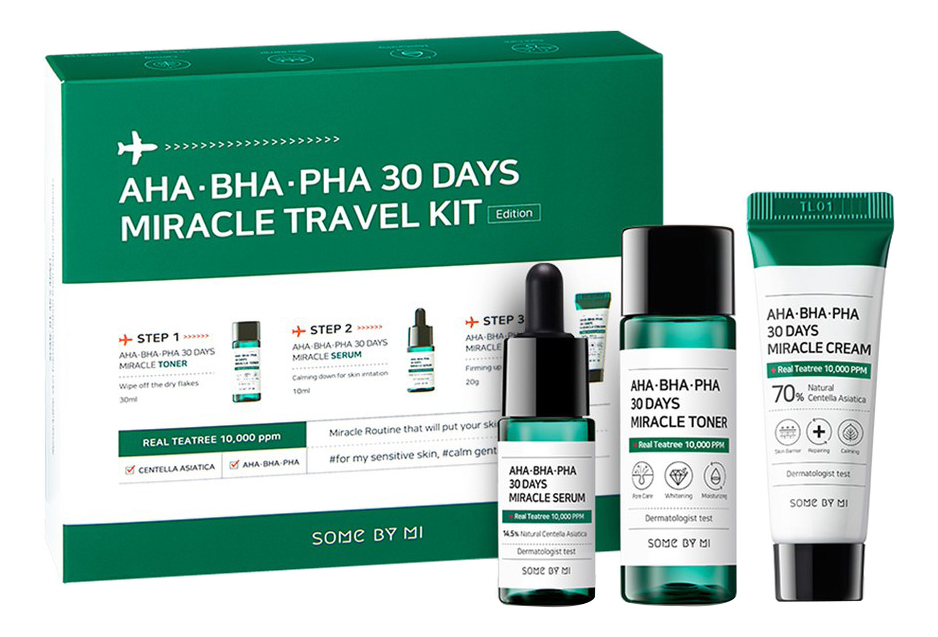 Набор для лица AHA-BHA-PHA 30 Days Miracle (тоник 30мл + сыворотка 10мл + крем 20мл)