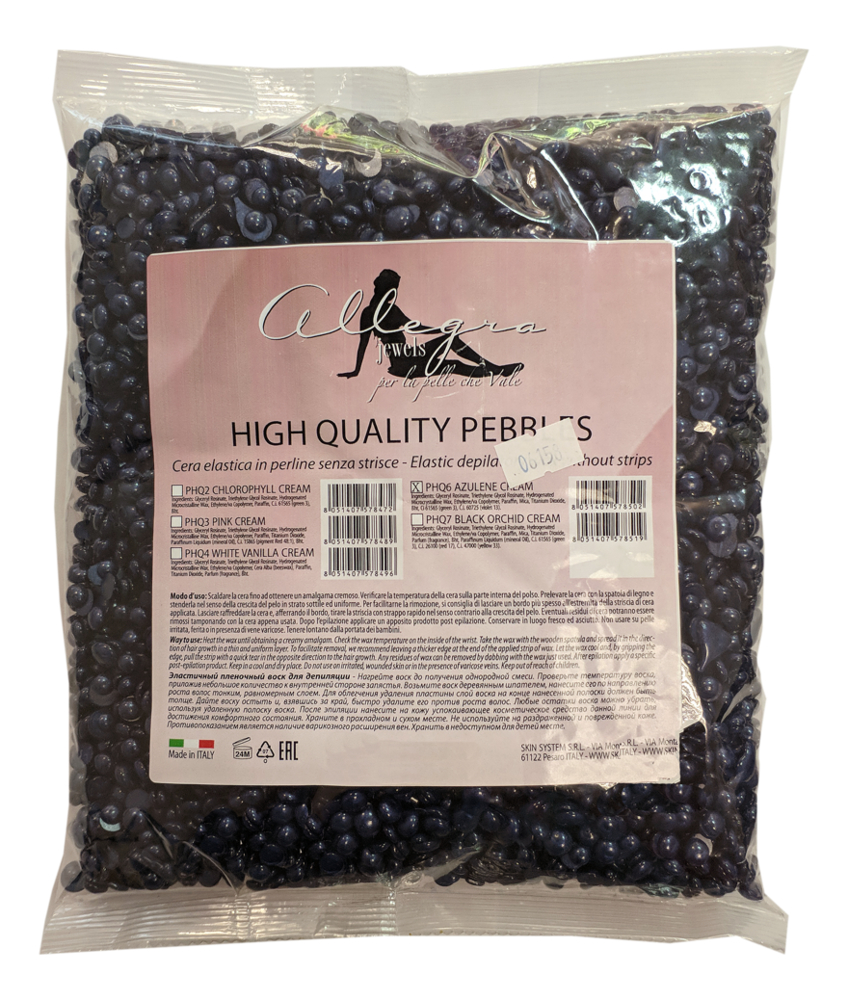 

Эластичный пленочный воск для депиляции Азуленовый High Quality Pebbles: Воск 400г, Эластичный пленочный воск для депиляции Азуленовый High Quality Pebbles