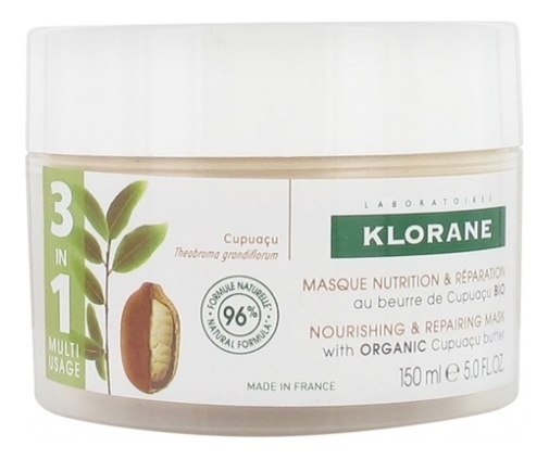 

Питательная маска для волос с органическим маслом купуасу Masque Nutrition-Reparation Cupuacu 150мл