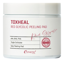 Esthetic House Очищающие пэды для лица с гликолевой кислотой Toxheal Red Glycolic Peeling Pad 100шт