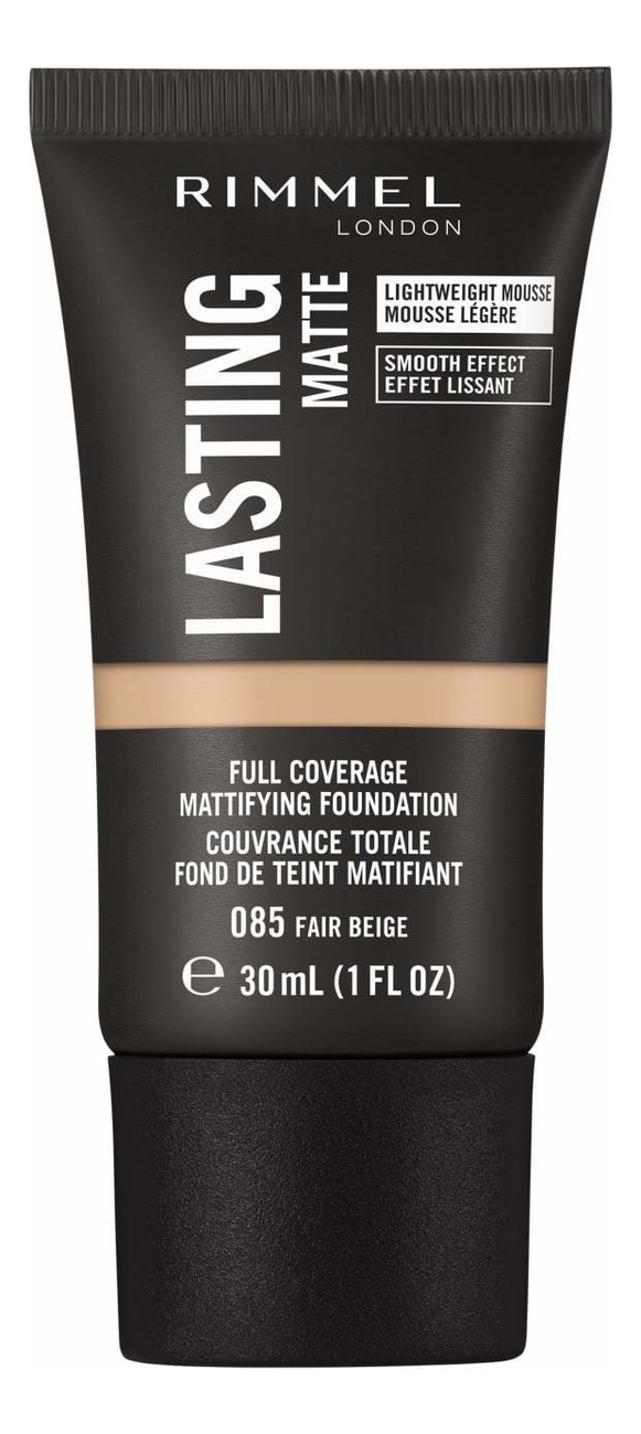 

Матовый тональный крем Lasting Matte Full Coverage Mattifying Foundation 30мл: 085 Fair Beige, Матовый тональный крем Lasting Matte Full Coverage Mattifying Foundation 30мл