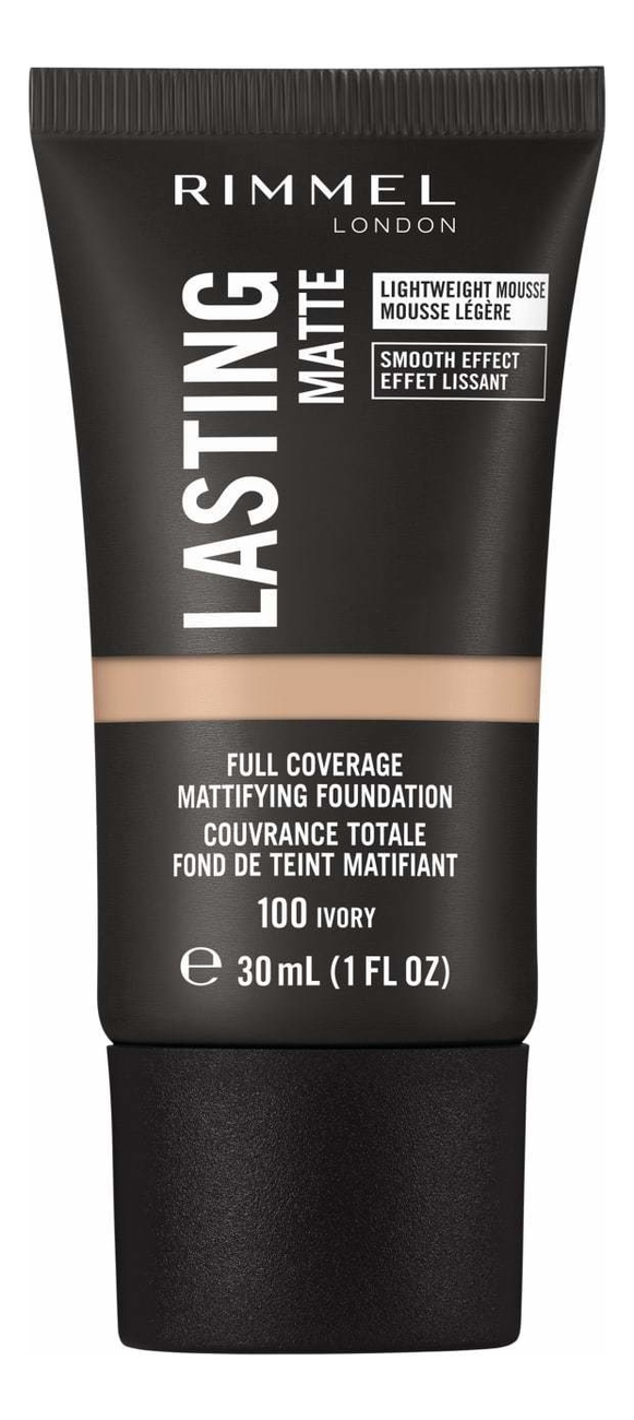 

Матовый тональный крем Lasting Matte Full Coverage Mattifying Foundation 30мл: 100 Ivory, Матовый тональный крем Lasting Matte Full Coverage Mattifying Foundation 30мл