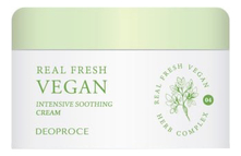 Deoproce Увлажняющий крем-гель для лица Real Fresh Vegan Intensive Soothing Cream 100г