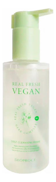 Очищающая пенка для умывания Real Fresh Vegan Deep Cleansing Foam 210мл