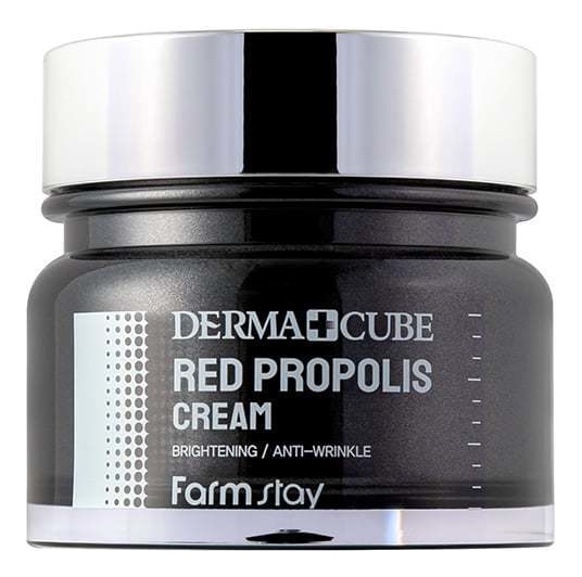 Питательный крем для лица с прополисом и экстрактом гибискуса Derma Cube Red Propolis Cream 80мл farmstay derma cube red propolis крем для лица с экстрактом прополиса и гибискуса 80 мл