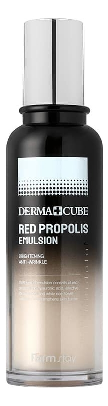 Питательная эмульсия для лица с прополисом и экстрактом гибискуса Derma Cube Red Propolis Emulsion 140мл farmstay derma cube red propolis крем для лица с экстрактом прополиса и гибискуса 80 мл