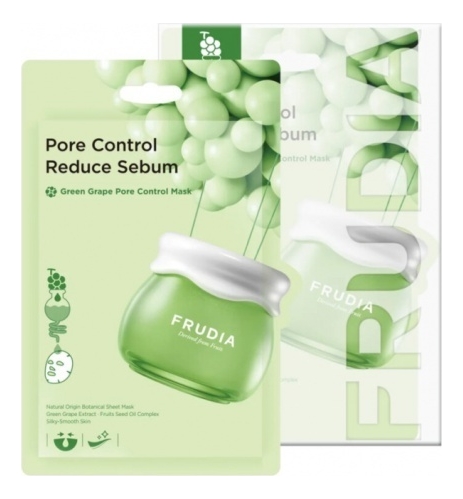 

Тканевая маска с экстрактом зеленого винограда Green Grape Pore Control Mask 20мл: Маска 10шт, Тканевая маска с экстрактом зеленого винограда Green Grape Pore Control Mask 20мл