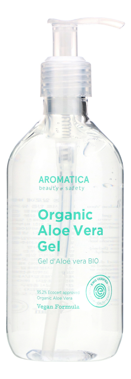 Купить Органический гель для тела с экстрактом алоэ 95% Organic Aloe Vera Gel: Гель 500мл, AROMATICA