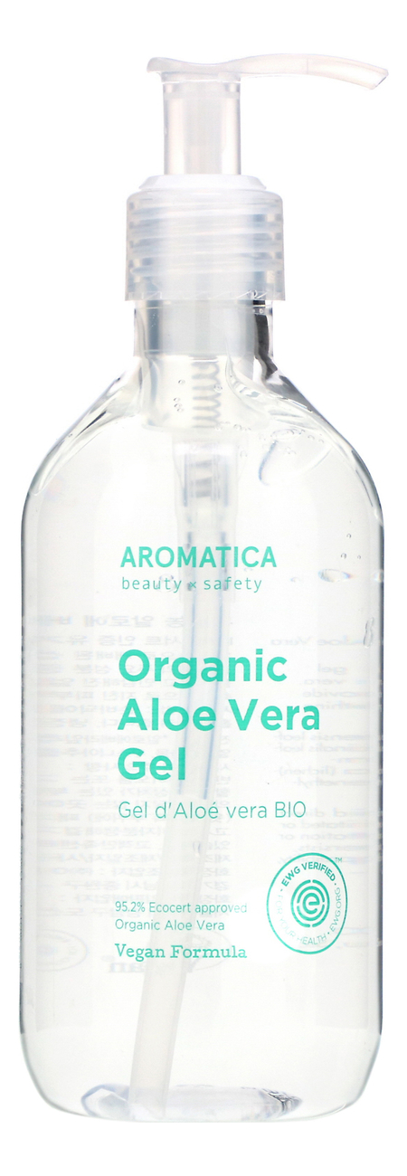 Органический гель для тела с экстрактом алоэ 95% Organic Aloe Vera Gel: Гель 500мл