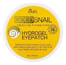 Ekel Гидрогелевые патчи для кожи вокруг глаз с муцином улитки и коллоидным золотом Hydrogel Eye Patch Gold Snail 60шт