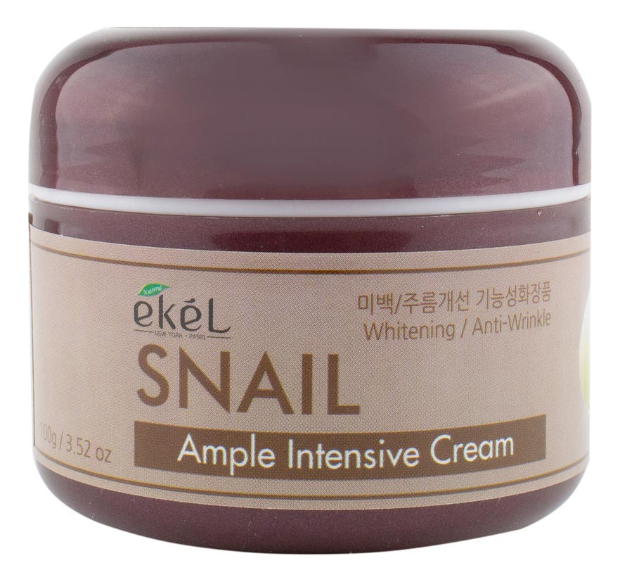 Крем для лица с муцином улитки Ample Intensive Cream Snail 110г ekel ample intensive cream snake крем для лица с пептидом змеиного яда 100 г