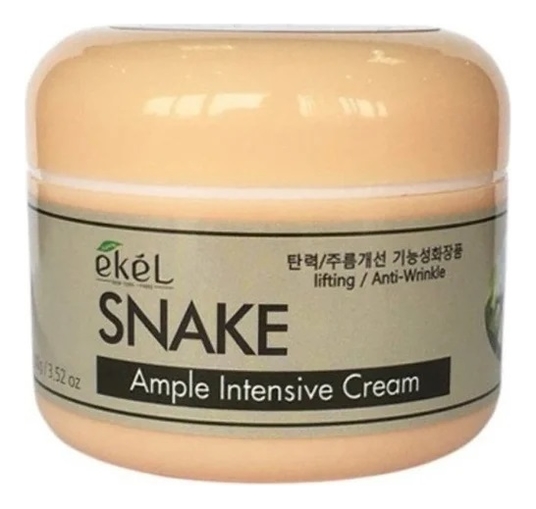 Крем для лица с пептидом змеиного яда Ample Intensive Cream Snake 100г крем для лица с пептидом змеиного яда ekel ample intensive cream snake 100 мл