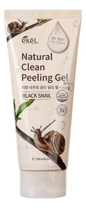 Пилинг-скатка для лица с муцином черной улитки Black Snail Natural Clean Peeling Gel: Пилинг-скатка 180мл цена и фото