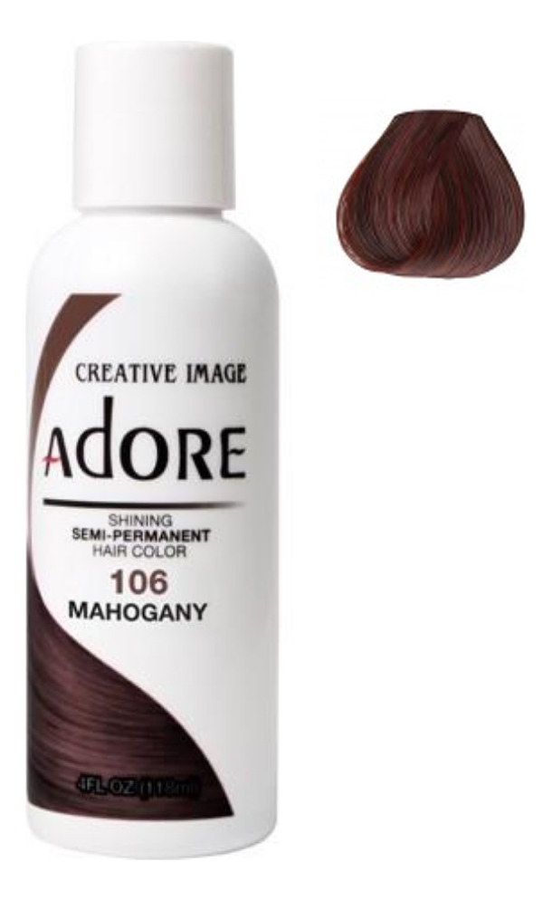 

Краска для волос Adore Hair Color 118мл: 106 Mahogany, Краска для волос Adore Hair Color 118мл