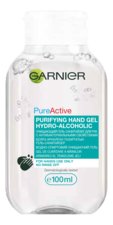 GARNIER Очищающий гель-санитайзер для рук с антибактериальными свойствами PureActive 100мл