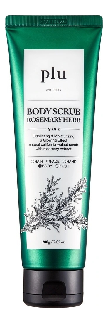 Скраб для тела с экстрактом розмарина Body Scrub Rosemary Herb: Скраб 200г скраб для тела с экстрактом розмарина body scrub pink floral 200мл