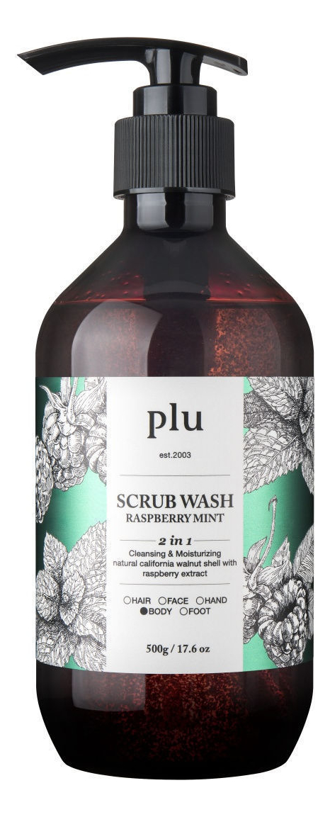 Скраб-гель для душа Scrub Wash Raspberry Mint: Скраб-гель 500мл