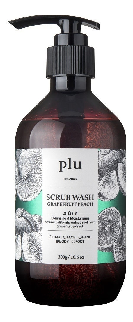 Скраб-гель для душа Scrub Wash Grapefruit Peach: Скраб-гель 300мл