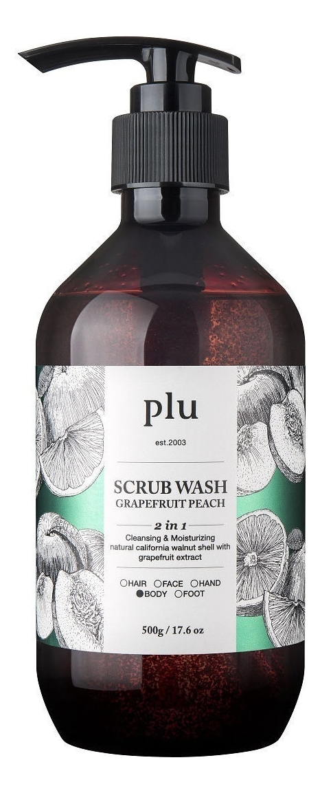 Скраб-гель для душа Scrub Wash Grapefruit Peach: Скраб-гель 500мл