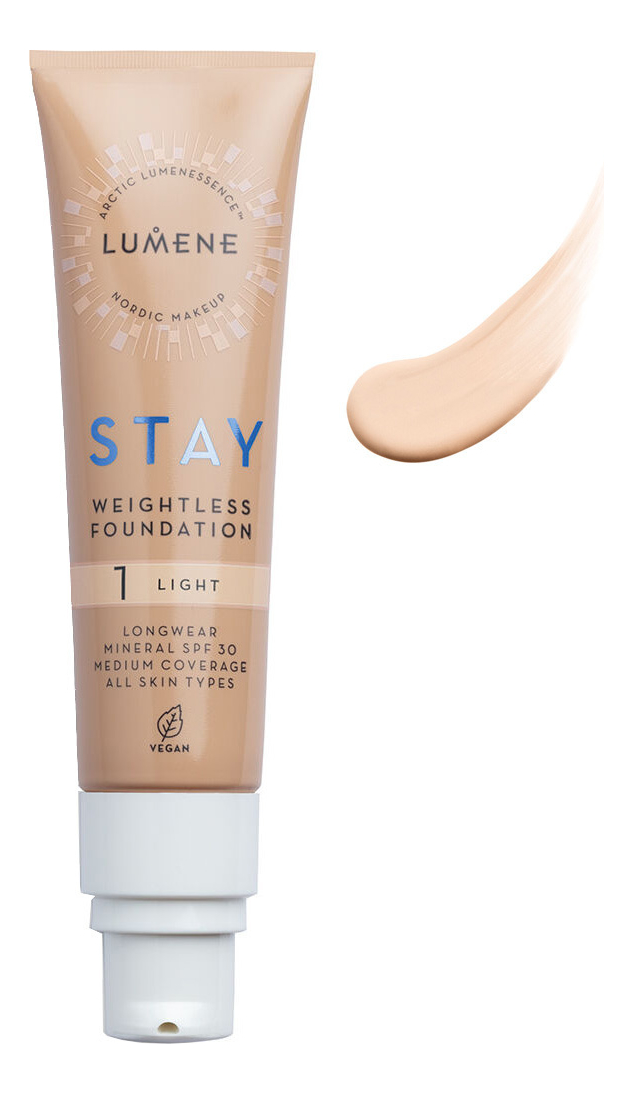 Устойчивый невесомый тональный крем для лица Stay Weightless Foundation SPF30 30мл: 1 Light от Randewoo