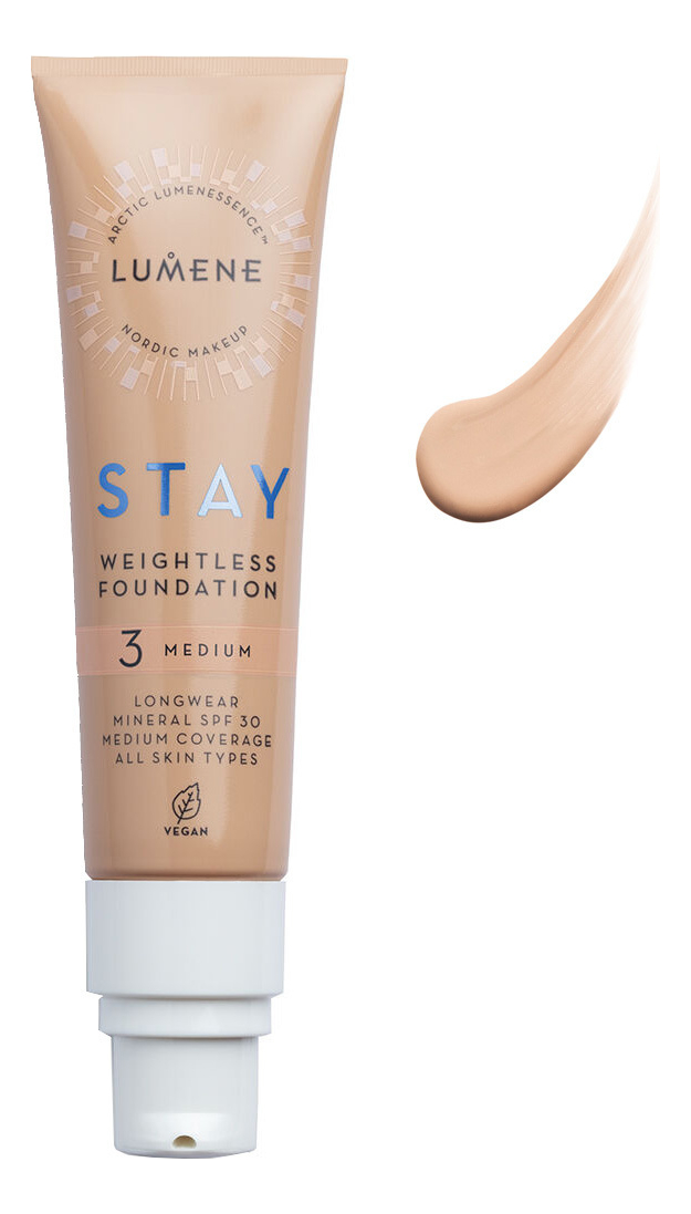 Устойчивый невесомый тональный крем для лица Stay Weightless Foundation SPF30 30мл: 3 Medium от Randewoo