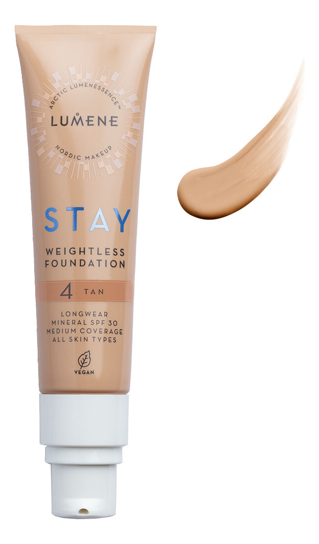 Устойчивый невесомый тональный крем для лица Stay Weightless Foundation SPF30 30мл: 4 Tan от Randewoo