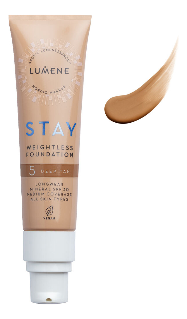 Устойчивый невесомый тональный крем для лица Stay Weightless Foundation SPF30 30мл: 5 Deep Tan от Randewoo