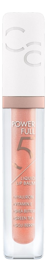 

Бальзам для губ Powerfull 5 Liquid Lip Balm 4,5мл: 020 Pearly Peach, Бальзам для губ Powerfull 5 Liquid Lip Balm 4,5мл