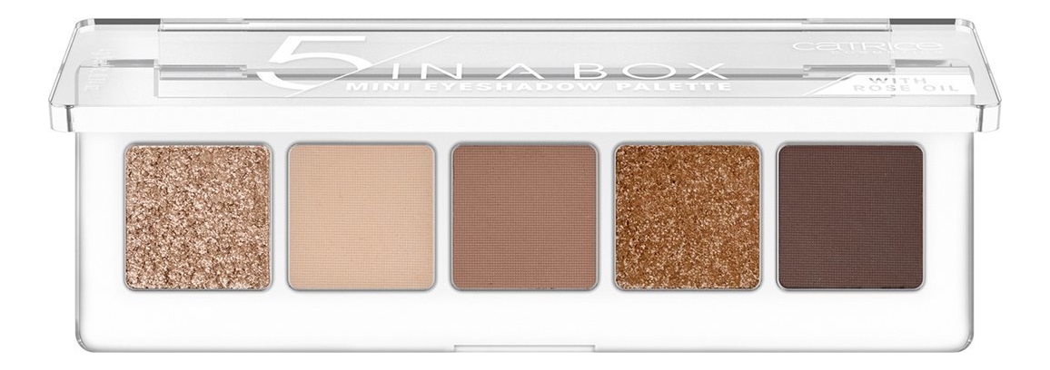 Палетка теней для век 5 In A Box Mini Eyeshadow Palette 4г: 010 Golden Nude Look