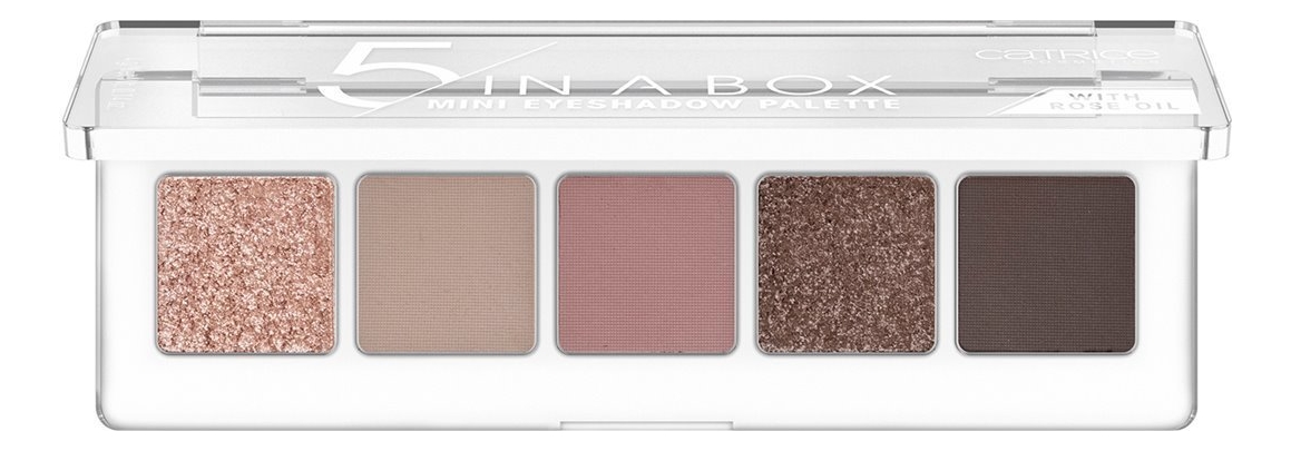 Палетка теней для век 5 In A Box Mini Eyeshadow Palette 4г: 020 Soft Rose Look