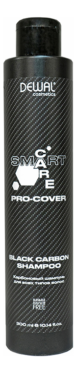 Карбоновый шампунь для всех типов волос Cosmetics Smart Care Pro-Cover Black Carbon Shampoo: Шампунь 300мл набор карбоновый для всех типов волос dewal cosmetics pro cover