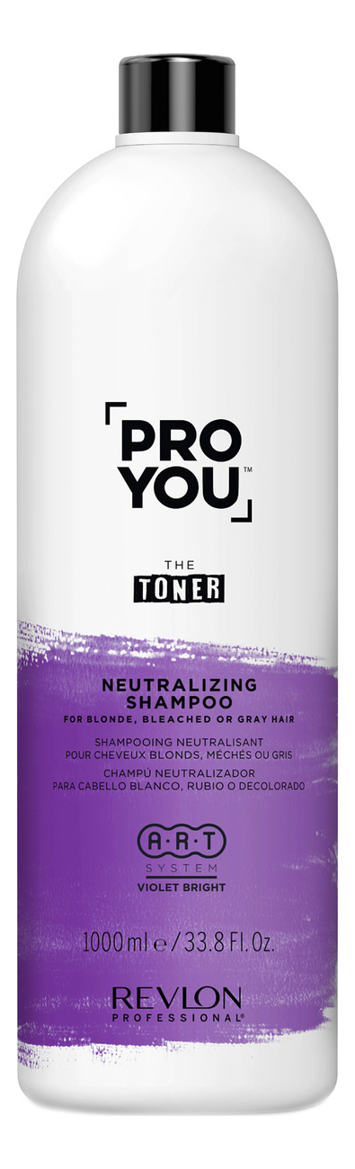 Купить Нейтрализующий шампунь для светлых обесцвеченных волос и седых волос Pro You The Toner Neutralizing Shampoo: Шампунь 1000мл, Revlon Professional