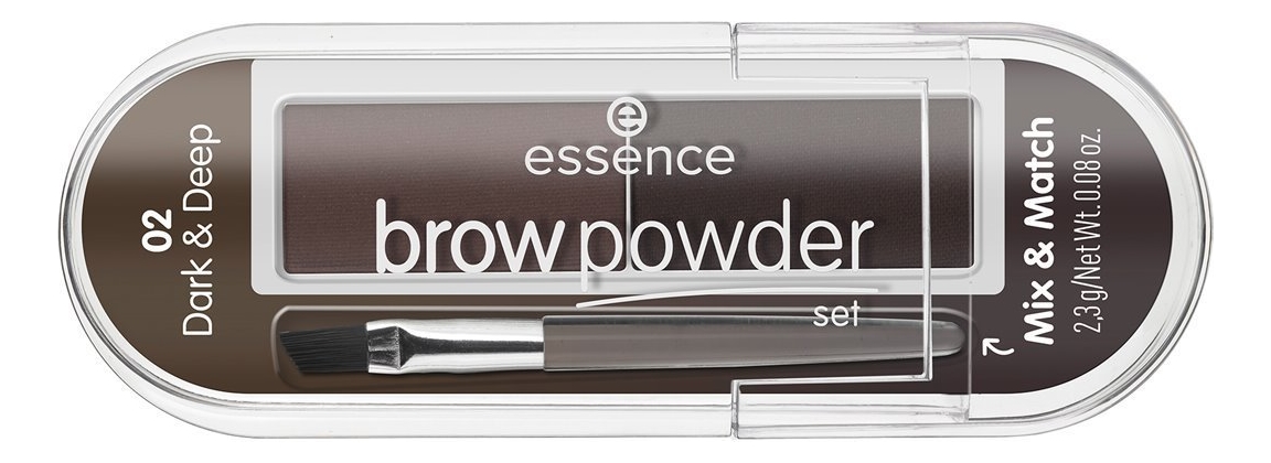 Тени для бровей Brow Powder Set 2,3г: 02 Dark  Deep