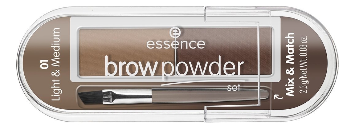 Тени для бровей Brow Powder Set 2,3г: 01 Light  Medium