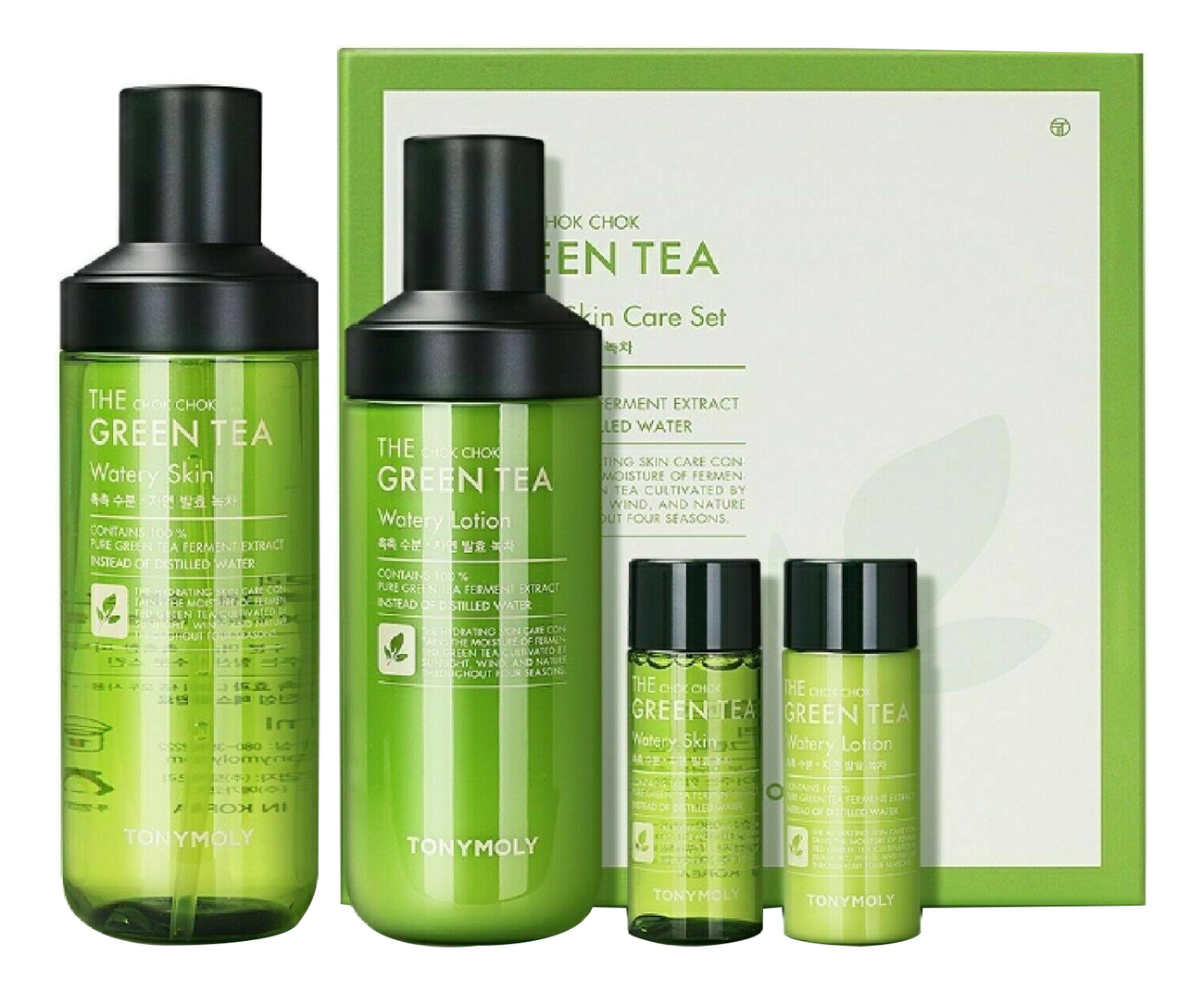 Набор для лица The Chok Chok Green Tea Skin Care (тонер 180/20мл + лосьон 160/20мл)