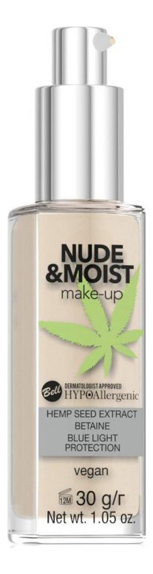 

Гипоаллергенный увлажняющий и питательный флюид для лица Hypo Hypoallergenic Nude & Moist Make-Up 30мл: 02 Beige, Гипоаллергенный увлажняющий и питательный флюид для лица Hypo Hypoallergenic Nude & Moist Make-Up 30мл