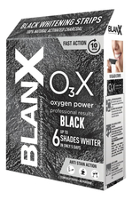 BlanX Полоски для отбеливания зубов с углем O3X Whitening Strips Black