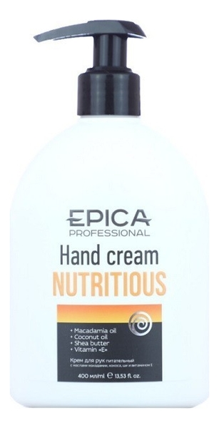 

Крем для рук питательный Nutritious Hand Cream: Крем 400мл, Крем для рук питательный Nutritious Hand Cream