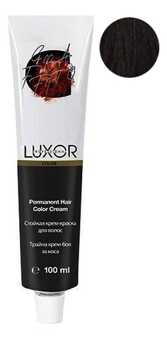 

Стойкая крем-краска для волос с протеинами пшеницы Luxor Color Permanent Hair Color Cream 100мл: 5.0 Светлый коричневый натуральный, Стойкая крем-краска для волос с протеинами пшеницы Luxor Color Permanent Hair Color Cream 100мл