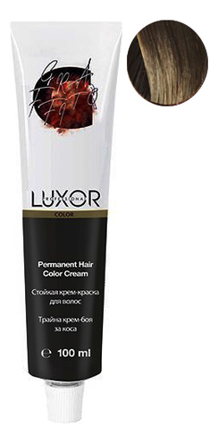 Купить Стойкая крем-краска для волос с протеинами пшеницы Luxor Color Permanent Hair Color Cream 100мл: 6.71 Темный блондин шоколадный пепельный, Luxor Professional