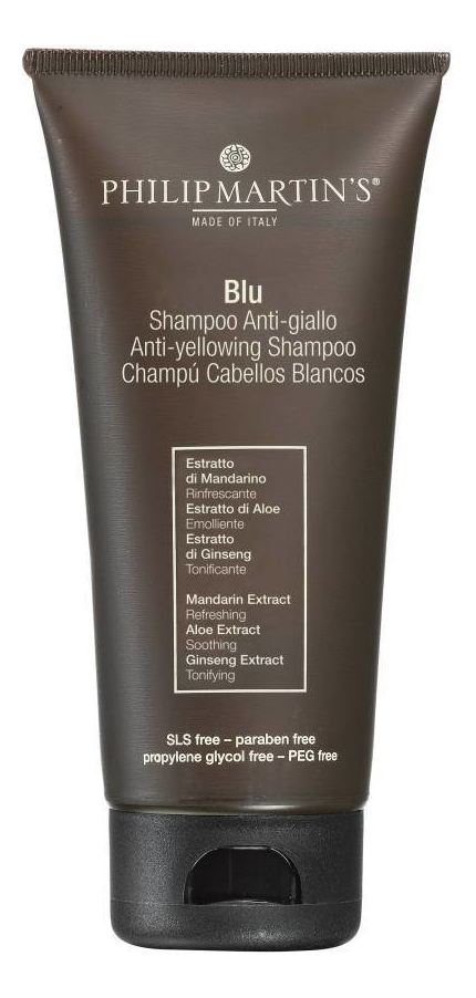 Шампунь нейтрализующий желтизну волос Blu Anti Yellowing Shampoo: Шампунь 200мл